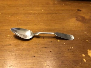 W & H Coin Silver Fiddle Back Spoon 5 1/2” Monogrammed The Bowl Has Dings - Picture 1 of 8