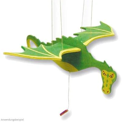 MATCHES21 HOME & HOBBY Drache Mobile schwebend Flügelschlag Bausatz Holz Kinder Werkset - ab 10 Jahren