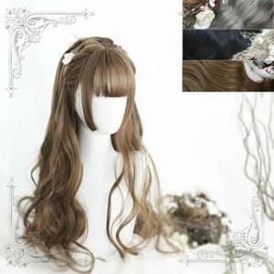Lady Harajuku Dolly Lolita Wig Princess Long Curly Hairpieces Brown Cosplay Cute - Picture 1 of 15
