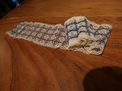 Linge ancien 1 bande de dentelle bleue et blanche     ( réf 42 ) - Photo 1/3