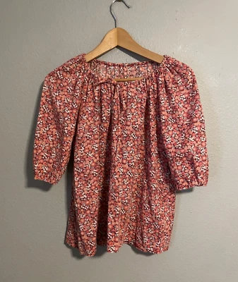 Top vintage hecho a mano para mujer grande floral manga abullonada campesino Cottagecore años 70 Foto 1 de 4