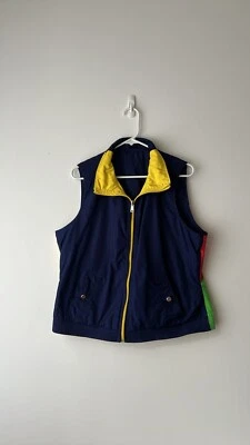 Chaleco reversible Ralph Lauren azul marino broches de presión plateados Foto 1 de 4
