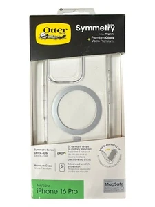 New Otterbox Symmetry MagSafe Case Clear for iPhone 16 Pro + Screen Protector - Picture 1 of 2