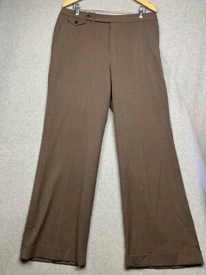 Lauren Ralph Lauren Wool Slacks Pants Womens 14 Office Casual Work Simple Brown  - Image 1 of 4