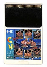 Champion Wrestler PC Engine HuCard Video Game Taito Retro