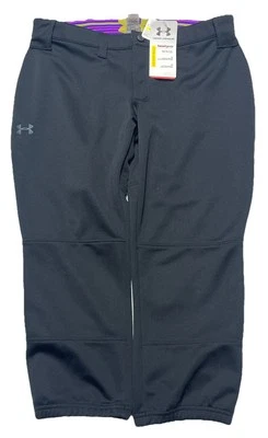 Pantalón/Capri de Softbol Mujer MD Under Armour Strike Zone Negro Nuevo con Etiquetas Foto 1 de 4