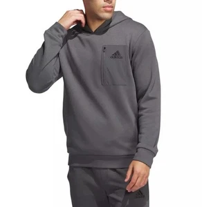 Adidas Men's Fleece Pullover Hoodie Kangaroo + Chest pockets - Picture 1 of 15