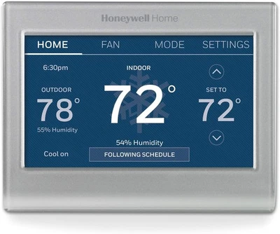 Honeywell Home RTH9585WF1004 Wi-Fi Smart Color Thermostat, 7 Day 1, Gray  - Image 1 of 4