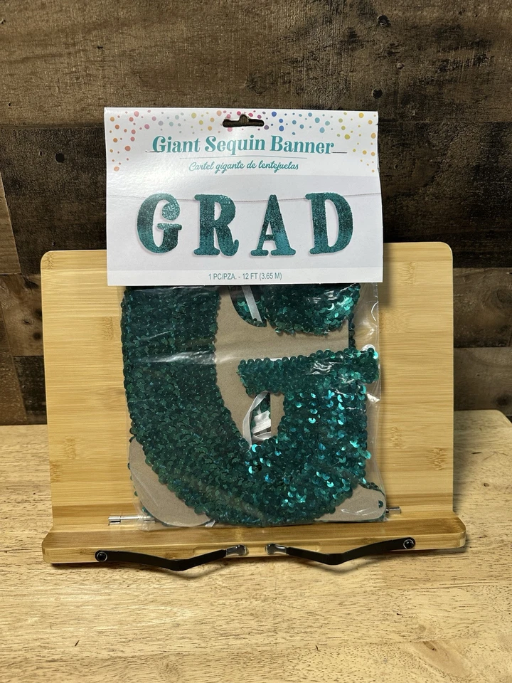 NEW Amscan 12’ Giant Sequin GRAD Banner - Image 1 of 2