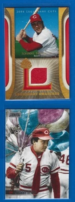 2004 SP Legendary Cuts Johnny Bench Game Worn Jersey Swatch Beauty LSW-JB  2021 - Image 1 of 2