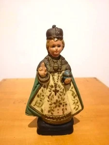 Small Vintage Catholic Infant Of Prague Statue - Jesus, 12cm - Picture 1 of 6