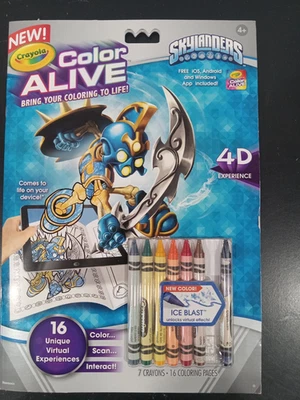 NEW Crayola Color Alive Skylanders coloring book with crayons, 2015 Ice Blast - Image 1 of 3