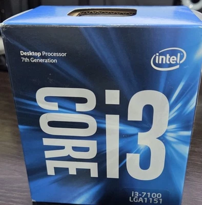 New Sealed Intel Core i3‑7100 CPU 3.90GHz LGA1151 7th Gen Desktop Processor - Image 1 of 3