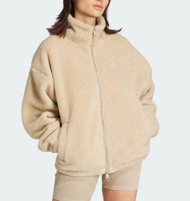 Chaqueta de peluche Adidas Originals Essential para mujer estilo de vida Top AsiaFit nueva con etiquetas JW6062 Foto 1 de 4