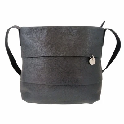 Auténtico bolso de hombro de cuero negro NINARICCI Foto 1 de 4