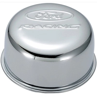 Ford Racing Logo Chrome Air Breather Cap - Twist Type Foto 1 de 4