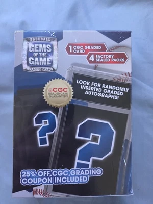 Gems of the Game Baseball Sealed Box Graded Card & 4 Sealed Packs - Image 1 of 2