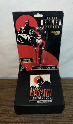 BATMAN La Serie Animada JUGANDO A LAS CARTAS Y Figura Harley Quinn Nuevo En Caja 1992 Foto 1 de 4