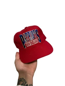 Vintage New England Patriots SnapBack wool script spellout Drew Pearson red blue - Picture 1 of 4