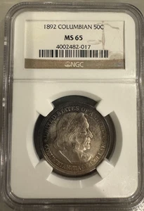 1892 Columbian 50c NGC MS 65 - Picture 1 of 2