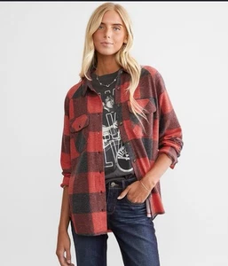 Modish Rebel Brushed Buffalo Plaid Knit Shirt Size Large. From the Buckle. - Picture 1 of 7