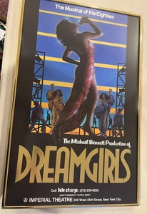 Original 1981 Window Card - ImperiaL Theatre NYC Holiday Bennett's "DREAMGIRLS!" - Picture 1 of 6