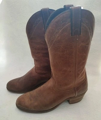 Botas vaqueras de cuero vintage Vibram resistentes al aceite Foto 1 de 4