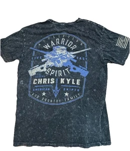 Affliction Men's XL Black Chris Kyle American Sniper Warrior Spirit Skull - Picture 1 of 10