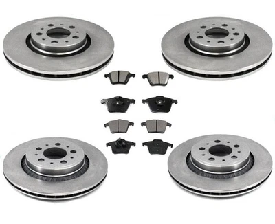 Подходит для Volvo XC90 4,4 л 336 мм 13 1/4 дюйма тормозные диски керамические колодки роторы - Изображение 1 из 4