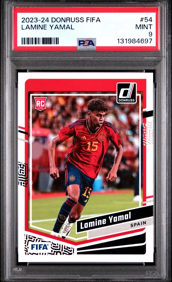 *2023-24 Panini Donruss FIFA - Lamine Yamal #54 (RC) PSA9 *QTY - Изображение 1 из 1