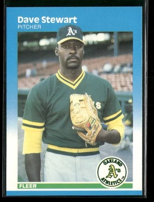 1987 Fleer GLOSSY #406 Dave Stewart Oakland Athletics - Image 1 of 2