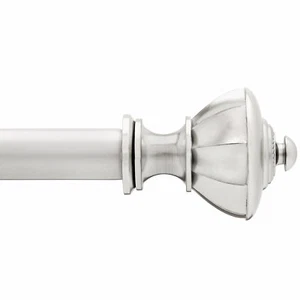 Coronation 1" Adjustable Curtain Rod - Nickel, 36" - 72" - Picture 1 of 1