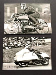 2x CARLO UBBIALI (†2020) 9facher Motorrad-Weltmeister signed 2 Fotos 10x15 - Picture 1 of 1
