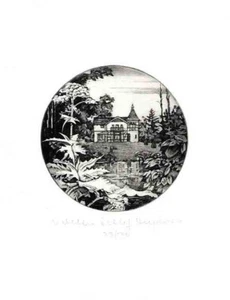 Volker Detlef Heydorn - Haus im Park - Original Radierung Handsigniert - Picture 1 of 1
