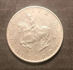 1970 Austria Five Schillings Coin - Picture 1 of 2