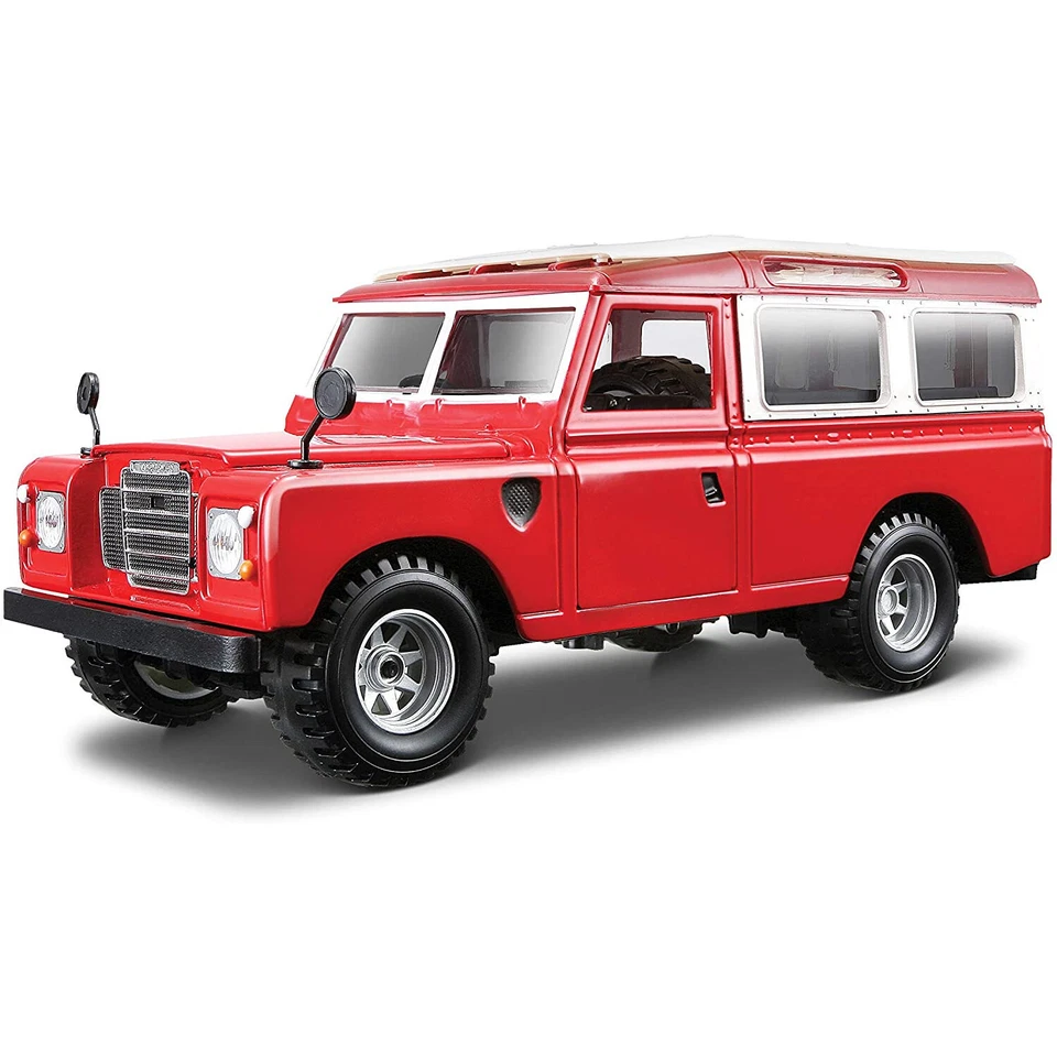 1980 Land Rover Series II Rojo/blanco 1 24 Bburago 22063