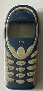 Retro 2000s Siemens A55 - (Orange/T-Mobile) Blue Bar Mobile Phone (working) - Zdjęcie 1 z 2