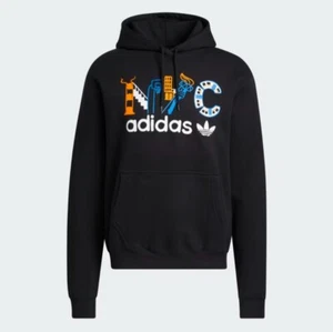 Men's Adidas Originals NYC New York City Hoodie 'Black' / HN3071 / Size Medium - Picture 1 of 6