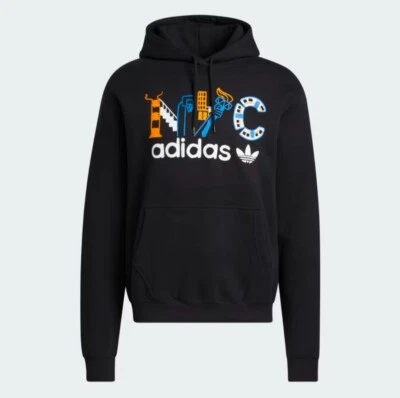Men's Adidas Originals NYC New York City Hoodie 'Black' / HN3071 / Size Medium - Image 1 of 4