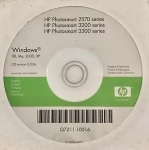 HEWLETT PACKARD HP PHOTOSMART 2570 3200 3300 PRINTER CD DRIVER DISC - Picture 1 of 1