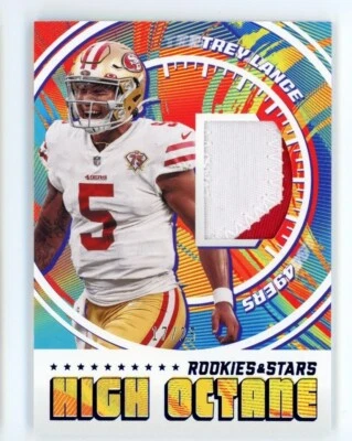 2022 Panini Rookie & Stars Trey Lance #HM-TRL High Octane Jersey Relic #’d /25!! - Image 1 of 2