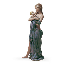 Lladro'Figure Statue en Porcelaine Tendresse Maternelle 47cm Grès Mat