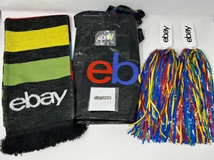 eBay Open 2023 Swag Bundle - Extra Large Package Bag Scarf Pin Keychain Poms - Picture 1 of 12