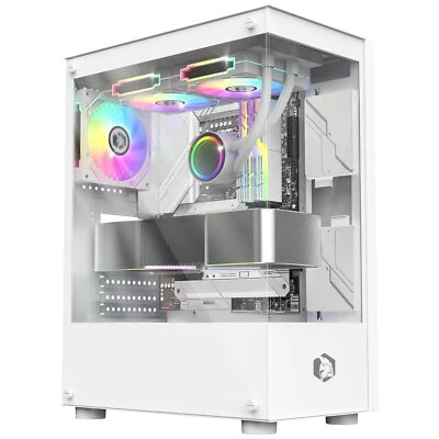 - Gamer PC-Gehäuse CM-241 – ARGB Medium Tower Micro-ATX und ITX – 3 Lüfter 12... - Bild 1 von 4
