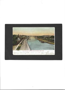 NEW YORK VINTAGE  "Speedway & Washington Bridge" 2-16-1906   Trimmed in Sparkles - Picture 1 of 2