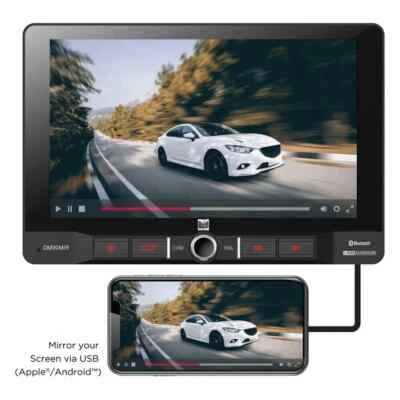 DM90MIR 9" Single DIN Bluetooth USB Mirroring Mech-less Car Media Receiver - Image 1 of 4
