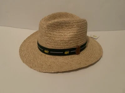 Sombrero de Paja Natural Dorfman Pacific 2024 Masters Logo Verde Cinturón Logo L/XL Foto 1 de 3