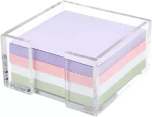 Acrylic Sticky Note Holder, 3 X 3 Crystal Clear Acrylic Notepad Holder Acrylic S - Picture 1 of 12