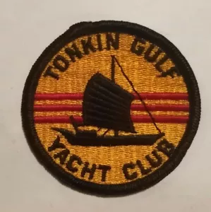 Tonkin Gulf Yacht Club - 1960s embroidered sew on patch - Picture 1 of 2