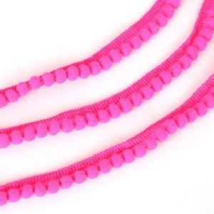 10 Yards Mini Pom Pom Trim Ball Fringe Ribbon Tassel DIY Craft Sewing Accessory - Picture 1 of 2